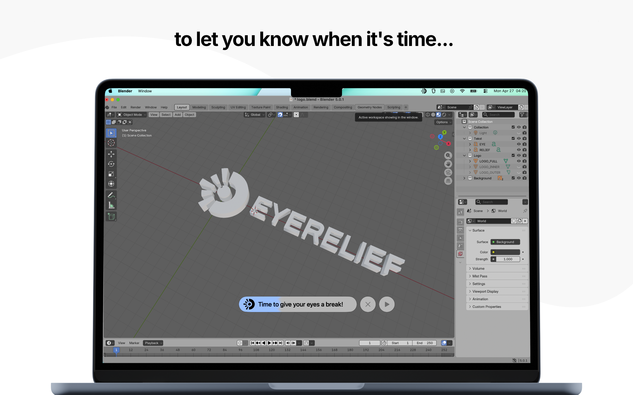 EyeRelief onboarding