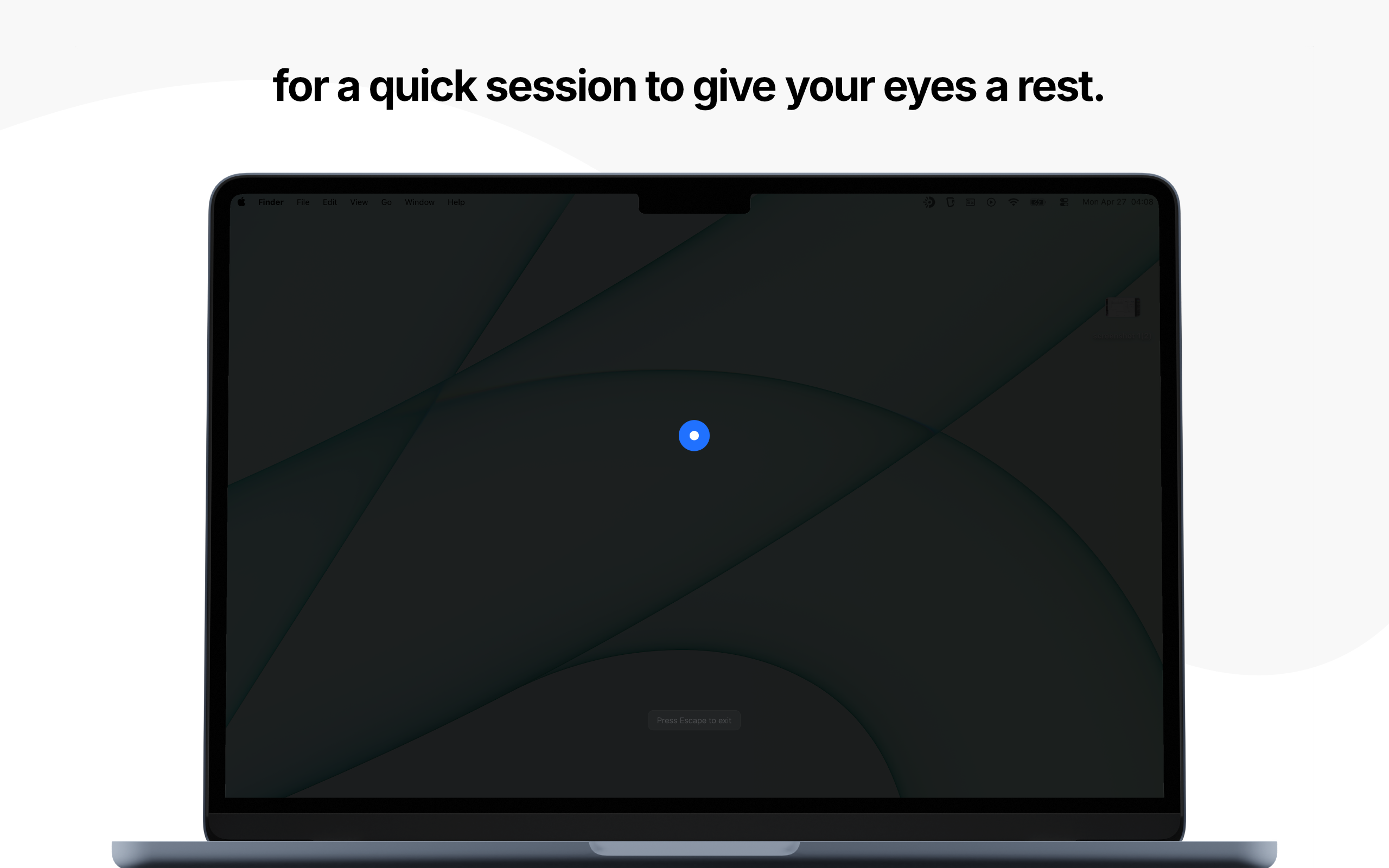 EyeRelief menu bar settings