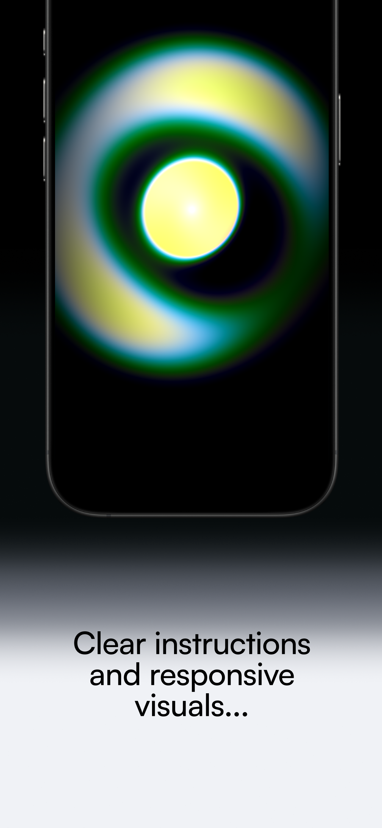 EyeRelief responsive session visual on iPhone